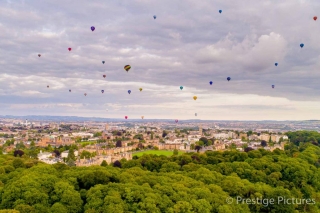 Hot air balloons flying over Bristol ©Prestige Pictures