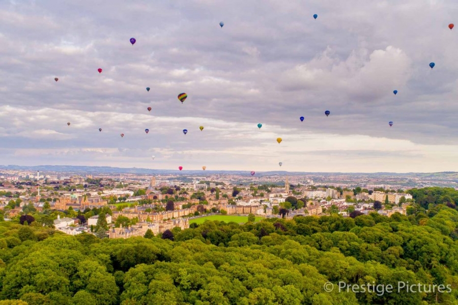 Hot air balloons flying over Bristol ©Prestige Pictures